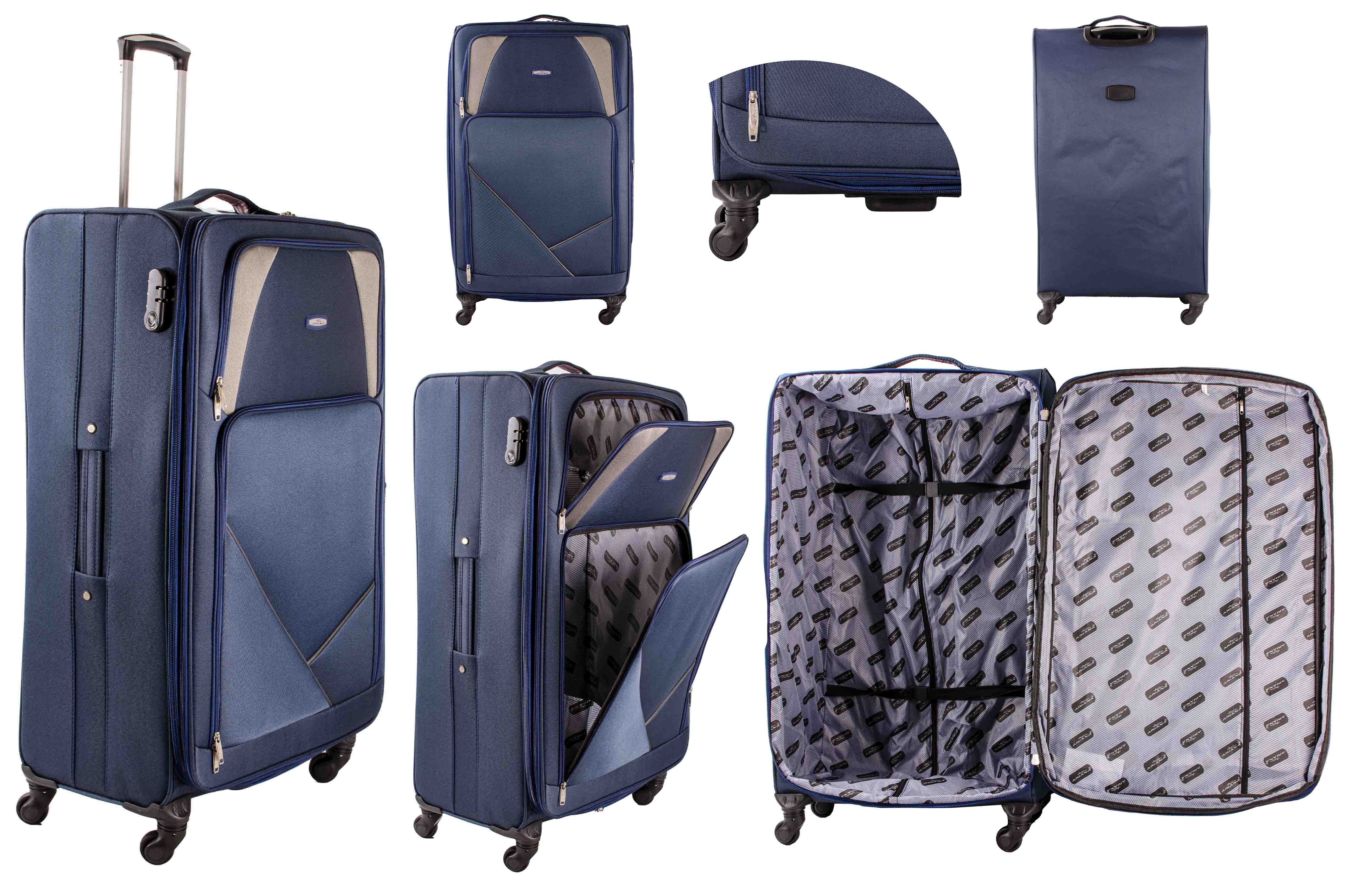 AR800 SPINNER 360 DEGREE NAVY & GREY 33'' TROLLEY SUITCASE